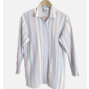 Vintage Koret Francisca seersucker button down shirt M